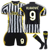 Juventus Home Jersey VLAHOVIC #9 Soccer Jersey Kids Adult 3-Pieces Jersey Kits