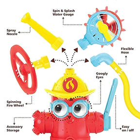 Baby Bath Toy Sprays Water Sprinkler Fire Hydrant Set for Ages 3+