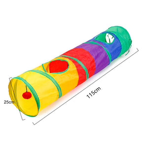 Cat Tunnel for Indoor Cats Collapsible Pop-up Pet Tube Hideaway Play Toys-Straight Tunnels