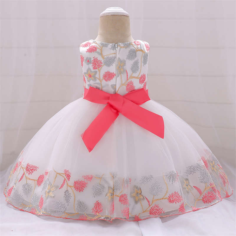 Toddler Pageant Flower Girl Lace Dress Little Girls Party Wedding Formal Dresses-WatermelonRed