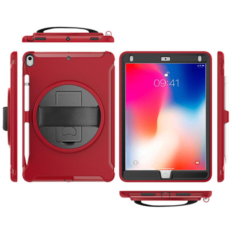 Spider Man 3-Layer Multi-Function Case With Pencil Holder For iPad Air 3/iPad Pro 10.5-Red