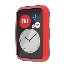 TPU Frame Soft Slim Cover Watch Case For Huawei Fit -Red