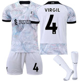 VIRGIL #4 Liverpool Home Jersey 2022/23 Soccer Jersey Kit Football T-shirt Set For Adult Kids