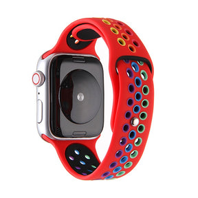 Rainbow Nike Watch Strap For Apple iWatch Series-Red