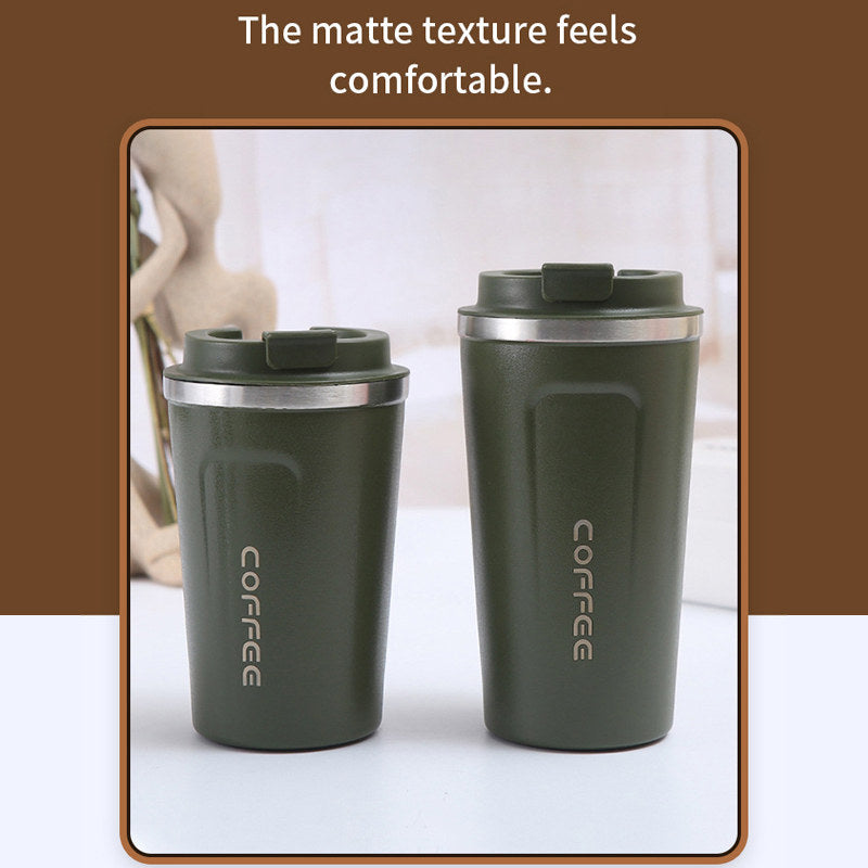 Travel Coffee Cup with Seal Lid Reusable Insulated Tumbler-Green