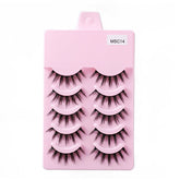 5 Pairs False Eyelashes Natural Curly 3D Lashes Set for Daily-msc14