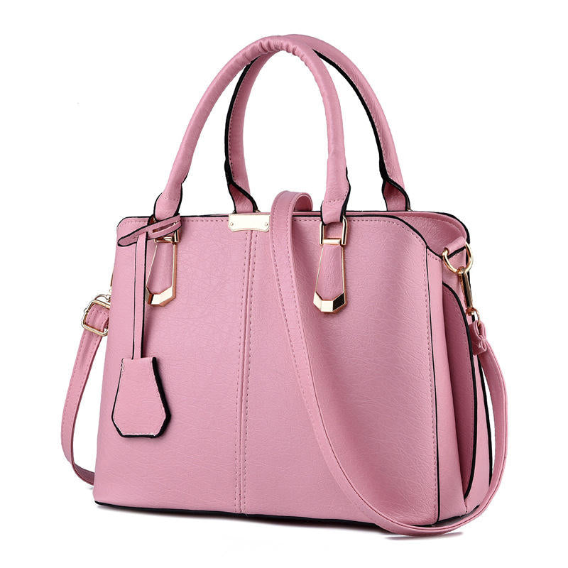 Womens Fashion Handbags Top Handle High Capacity Tote-Pink