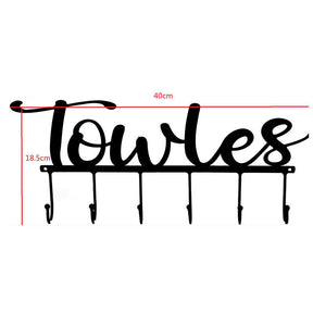 Home & LivingAesthetic Bathroom Towel Rack for Wall Mount Space Saving Towel Holder Hooks -H