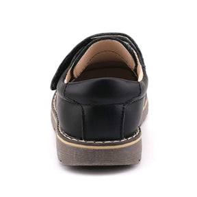 Toddler Boys Leather Loafers British Style Comfort Oxford Dress Shoes-Black