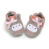 Infant Baby Boys Girls Slippers Non Slips Bottom Winter Booties House Shoes-OwlGrey