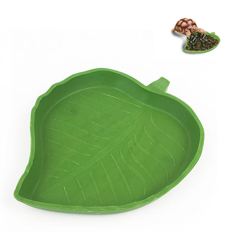 Reptile Food Water Bowl Plate Dish Suitable for Turtle to Drink and Eat-Tree