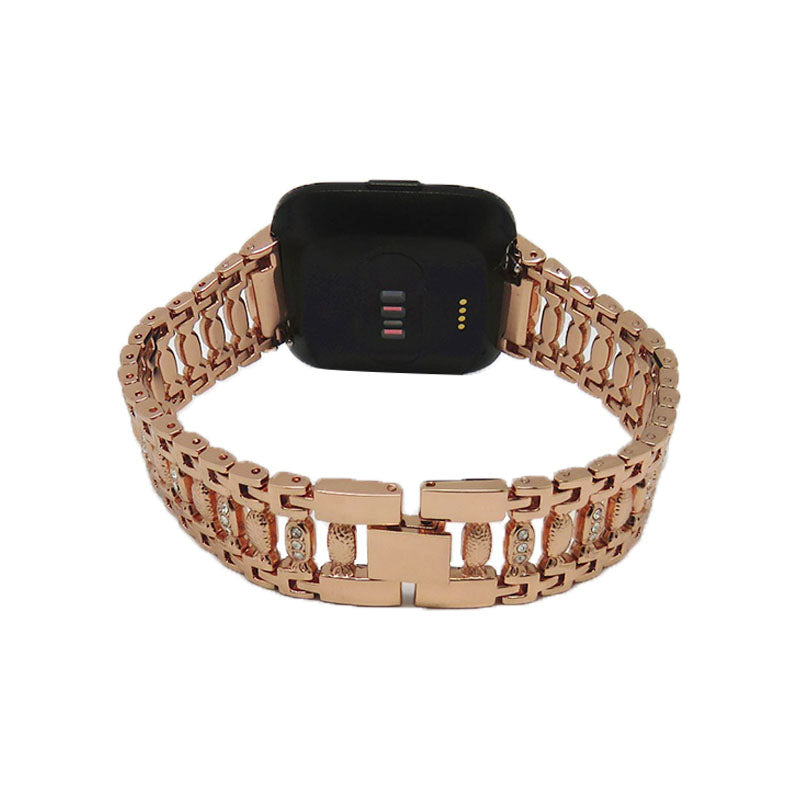 TGD Stainless Steel Watch Band Adjustable Wristbands for Apple IWatch Series SE/1/2/3/4/5/6 For Women-Rose Gold