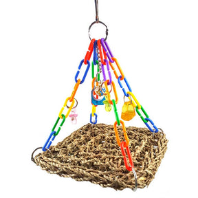 Parrot Straw Net Climbing Chew Toy Parrot Swing -6 Link Chains