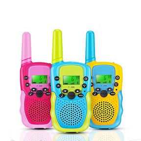 Walkie Talkies Kid Toy 3 Pack Long Range Handheld Radio Game Gifts for Boys Girls-Multicolor