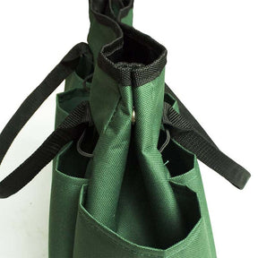 Garden Tools Bag Gardening Tote Organizer with 8 Deep Pockets for Gardener Regular Size Tools Storage -Dark Green