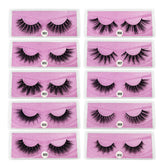 Eyelashes Faux 3D Makeup Cilios Thick Mink Natural False Lashes-Purple