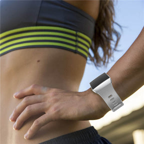 Soft Silicone Band For Fitbit Ionic Smart Watch Replacement Accessories-Light Grey