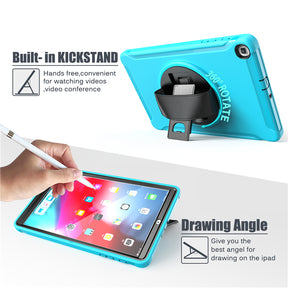 Spider Man 3-Layer Heavy Duty Tablet Case For Samsung Tab A 10.1 inch 2019 T510/T515-Light Blue