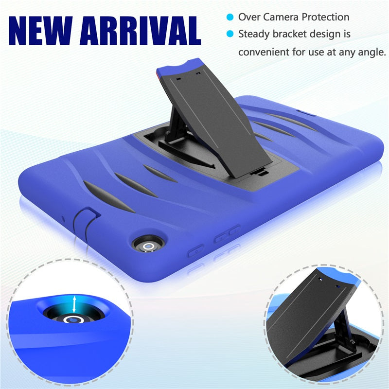Shock Wave Kickstand Case Anti-Fall Protection For Samsung Tab A 10.1 T510/T515(2019)-Blue