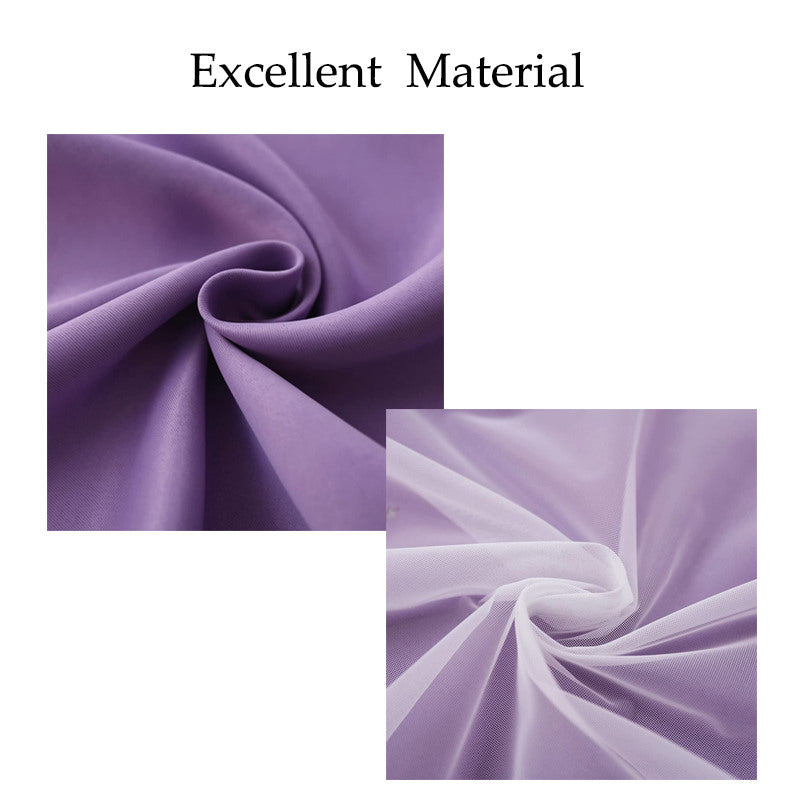 2 Panels Double Layer Stars Blackout Curtains for Bedroom Window-Purple
