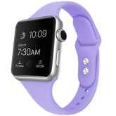 Slim Soft Silicone Replacement Watch Band Loop for iWatch Series SE 6 5 4 3 2 1-lilac