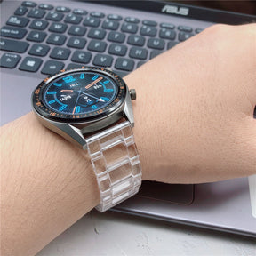 Fashion Transparent Resin Watch Band For Samsung Galaxy Watch 42/46mm Gear S3 Frontier/Classic(Transparent)