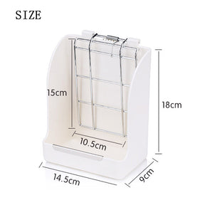 Rabbit Hay Feeder Plastic Food Bowl Feeder-White
