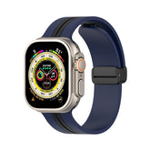 Silicone Bicolor Band with Magnetic Folding Buckle for Apple Watch-11