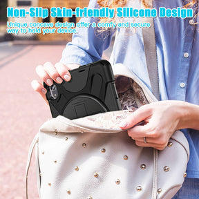 Onepiece iPad Mini 6 Case 8.3 Inch Shockproof Cover with Handle Strap Shoulder Strap-Black