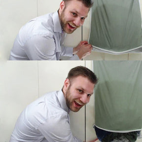 Hanging Laundry Hamper Bag with Free Adjustable Stainless Steel and Suction Cup Hooks - Coffee