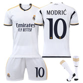 Real Madrid Home Jersey MODRIC #10 Soccer Jersey Kids Adult 3Pcs Jersey Kits