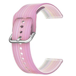 Semi Frosted Watch Strap Transparent Rainbow for Samsung Huawei Watch-06