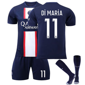 DI MARIA #11 Paris Home Jersey 2022/23 Soccer Jersey Kit Football T-shirt Set For Adult Kids