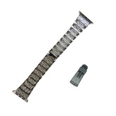 MZ Stainless Steel Watch Band Adjustable Wristbands for Apple IWatch Series SE/1/2/3/4/5/6 For Women-Silver