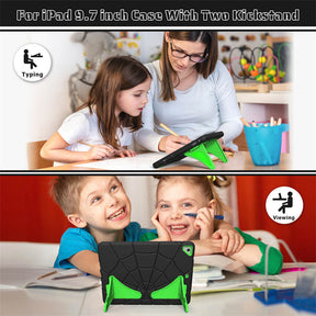 Spiderman iPad Case for iPad 6th/5th Generation 2018/2017-BlackGreen