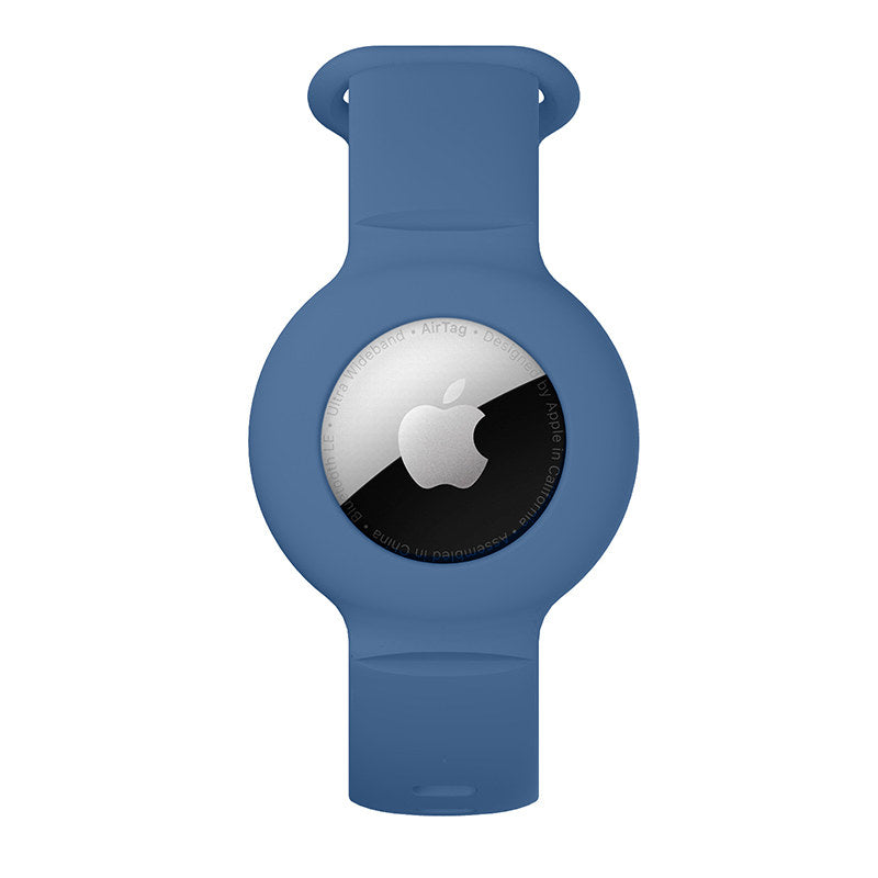 Apple Airtags Watch Strap Silicone Protective Sleeve-Blue