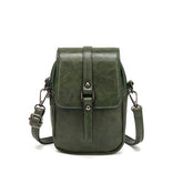 Women Vintage Crossbody Phone Bag Small Messenger Shoulder Bag-Green