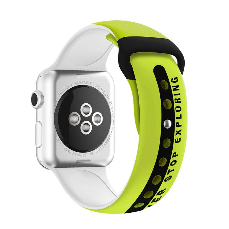 Sports Band Soft Silicone Breathable Waterproof for Apple Watch-Green2