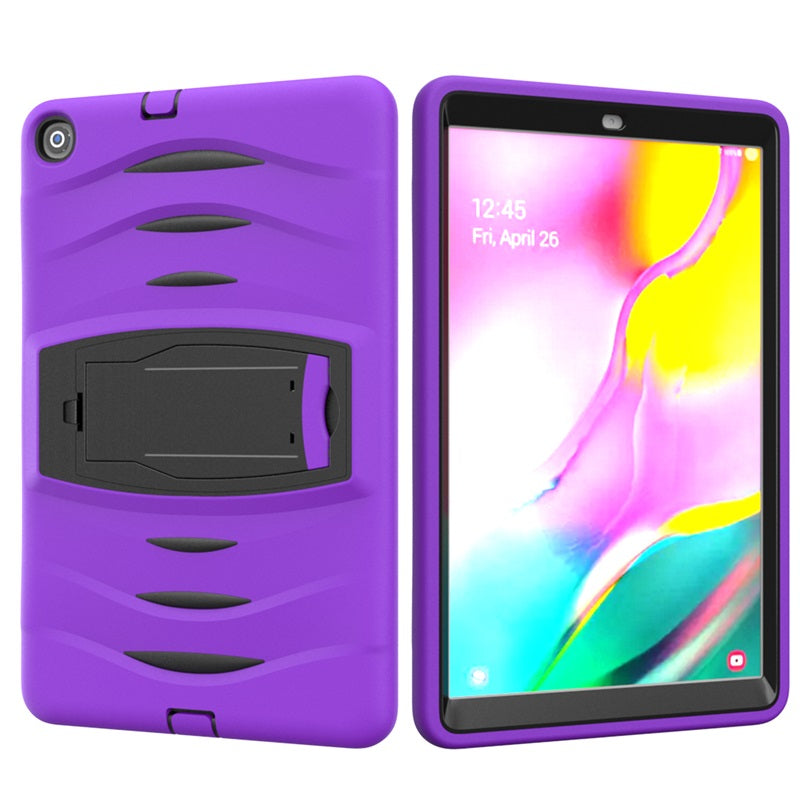 Shock Wave Kickstand Case Anti-Fall Protection For Samsung Tab A 10.1 T510/T515(2019)-Purple