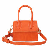 Small Square Bag Women Simple Mini Messenger Bag-Orange