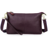 Leather Clutch Small Envelope Crossbody Bags for Women-Purple