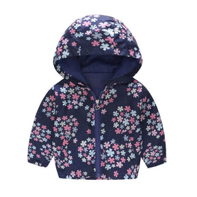 Boys Girls Cartoon Print Zip Lightweight Jacket Hooded Coats Casual Windbreaker-6