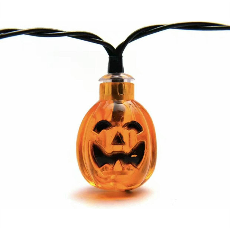 Solar Pumpkin String Lights Waterproof for Halloween Decor