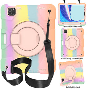iPad Case For iPad Pro 11/Air 4 with 360¡ãSwivel Stand-Colorful Rose Gold