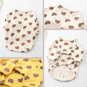 2 Pcs Cute Cartoon Puppy Shirts Breathable Sweatshirt for Summer