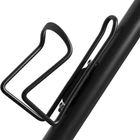 Lightweight Aluminum Alloy Bicycle Water Bottle Cage Holder for Outdoor Activities Drilled Holes Required-Black