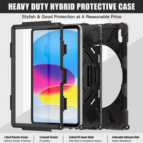 Full Body Protective Case with 360¡ã Rotate Hand Strap/Stand for iPad 10th Gen
