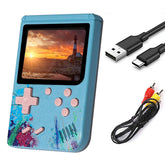 3.0inch Screen Retro Handheld Game Console 500 Classic FC Games Support to TV Output-Blue