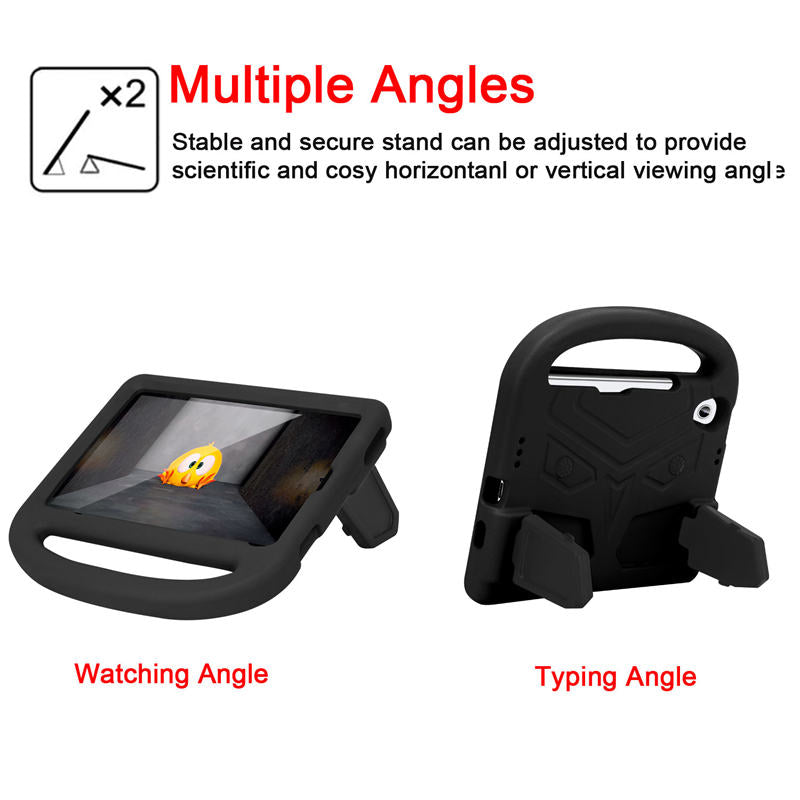 Sparrow iPad Case Kids Safe Shockproof Handle Stand Cover For Mini6-Black