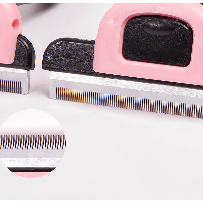 Pet Grooming Brush Deshedding Tool for Cats Dogs Effectively Reduces Shedding Pink